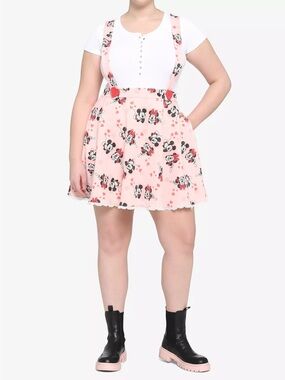 💖 Sweethearts Forever! HerUniverse Disney Mickey & Minnie Suspender Skirt 3 🎀